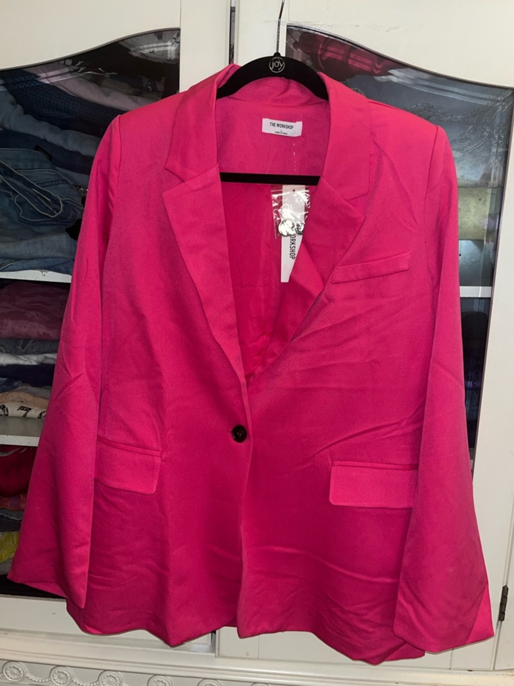 NWT size Large boutique, Hot  Pink Women's Blazer size Large- runs small